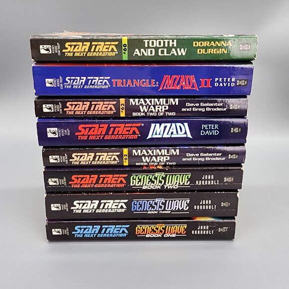 Star Trek TNG Book Lot Imzadi Genesis Wave Maximum Warp Sci-Fi Paperback x8 - Picture 1 of 5